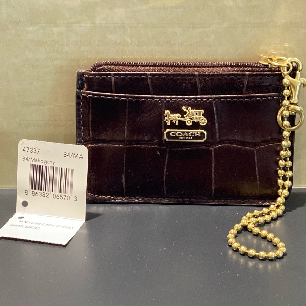 Brown, leather crock skinny mini